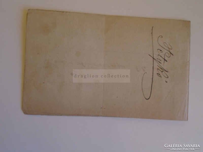 D172655 Régi irat EGER PETYKÓ Lajos (1849) Mészáros, Krell,   Dutkay József 1869 
