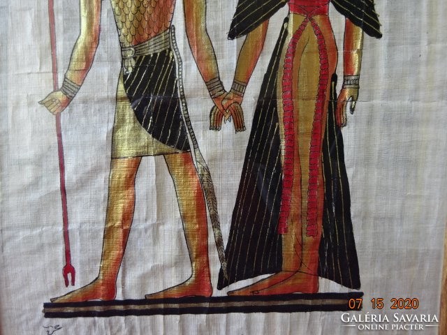 Egyiptomi fáraók, papíruszra festett kép. Mérete 40 x 30 cm. Vanneki!