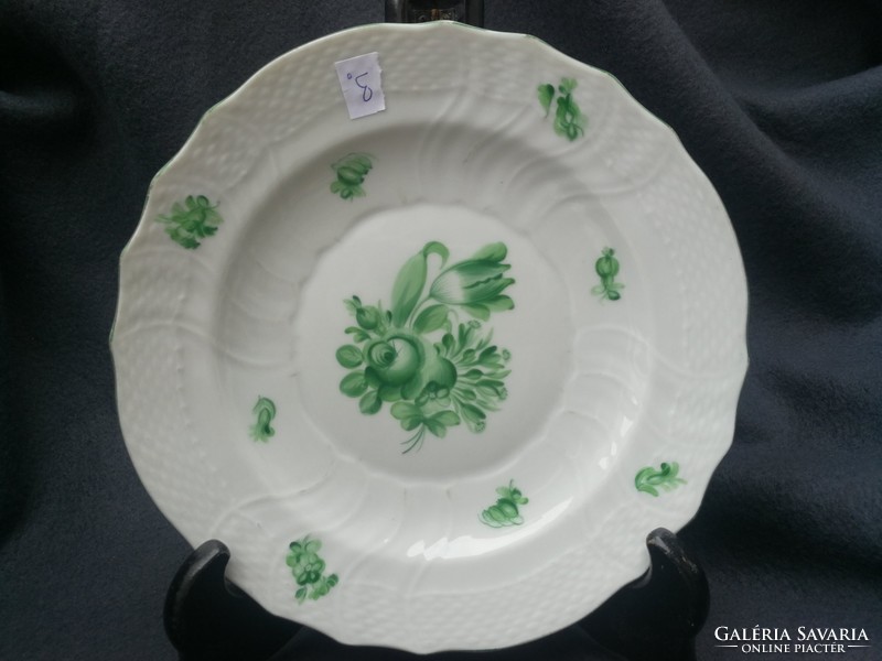 Antik Herendi tányér zöld minta, militária 1943 ból!!! Ritka különleges a háború alatt készült! 