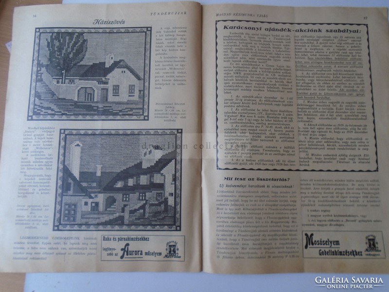 G028.33 Tündérujjak - magyar kézimunka újság 1928. nov.  Chateau du Chillon vára (Svájc)