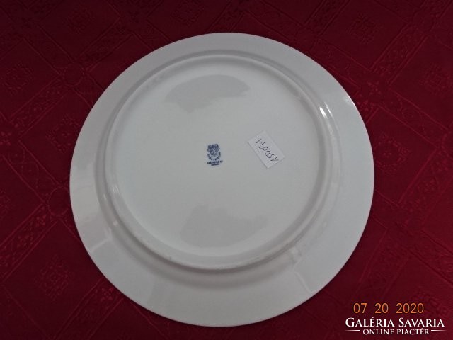 Alföldi porcelán lapos tányér, barna mintával. átm. 24 cm