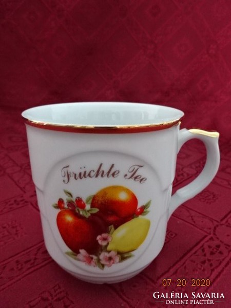 Epiag Czechoslovak quality porcelain cup. With fruit tea label. He has!