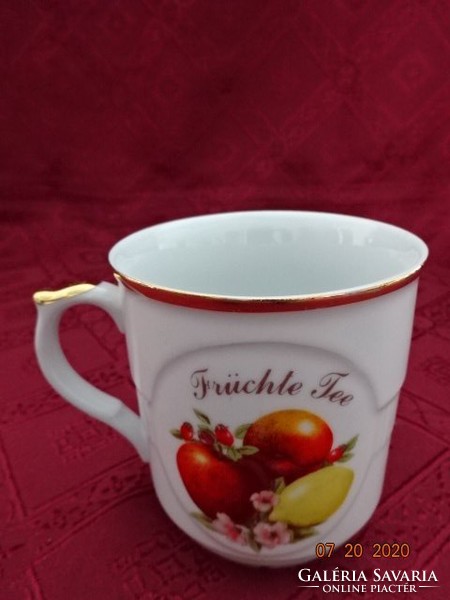 Epiag Czechoslovak quality porcelain cup. With fruit tea label. He has!