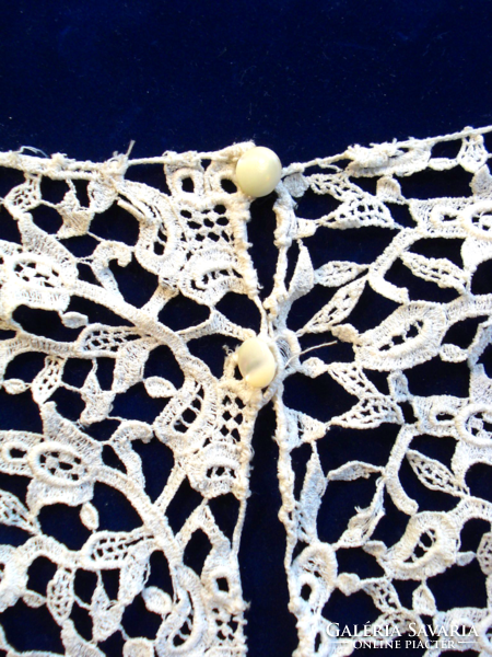 Antique Hungarian handicraft, beaten lace women's top