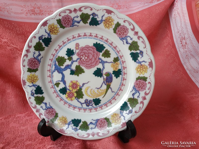 Beautiful bird porcelain plate with flower pattern 5 pcs.