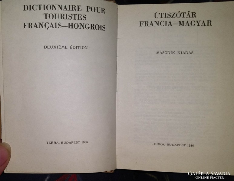 Travel dictionary, Hungarian-French, French-Hungarian, recommend!