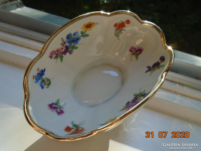 Limoges paul pastoud manufactory opulently gilded oval decorative plate with rich floral pattern