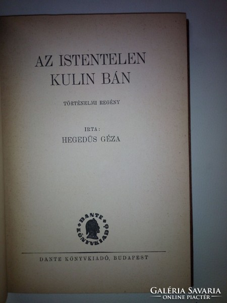 Hegedüs Géza: Az istentelen Kulin bán (1947)