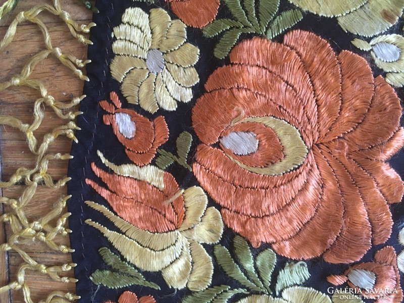Fabulous Art Nouveau silk embroidered matyo tablecloth