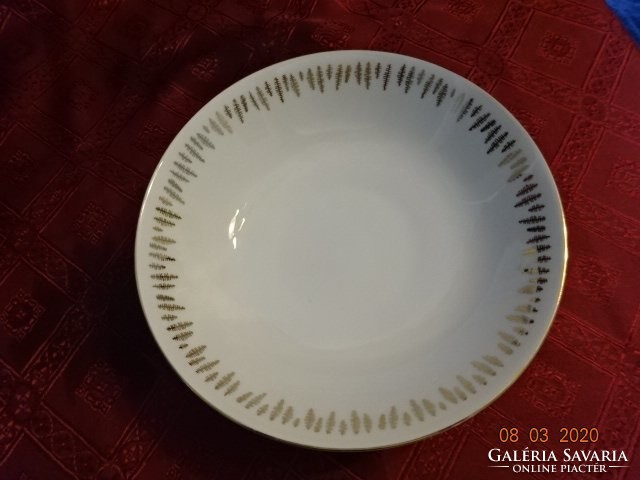 Czechoslovakian quality porcelain side dish with gold decoration. He has!