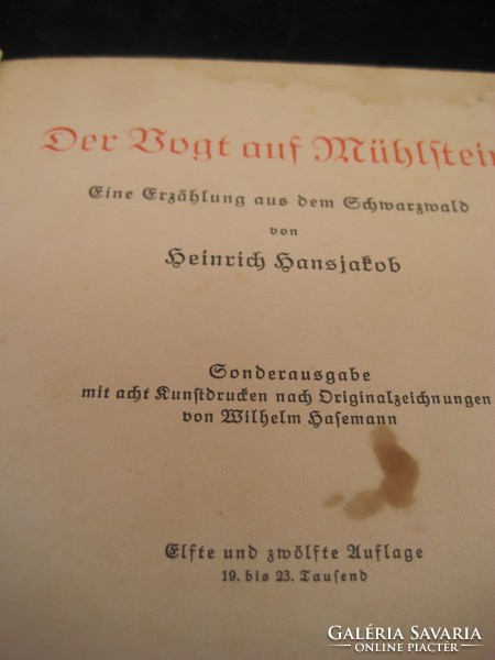 German / Gothic script, novel, romantic story, from 1928 on dipped paper