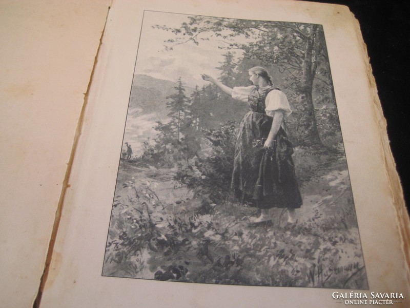 Német  / gót  betűs ,  regény , romantikus történet  , 1928 ból   mártott  papíron