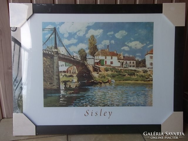 Sisley gyönyörű impresszionista festményének reprodukciója