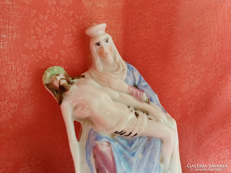 Mária Jézussal, antik porcelán kegytárgy