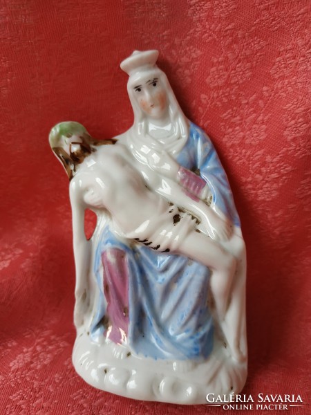 Mária Jézussal, antik porcelán kegytárgy