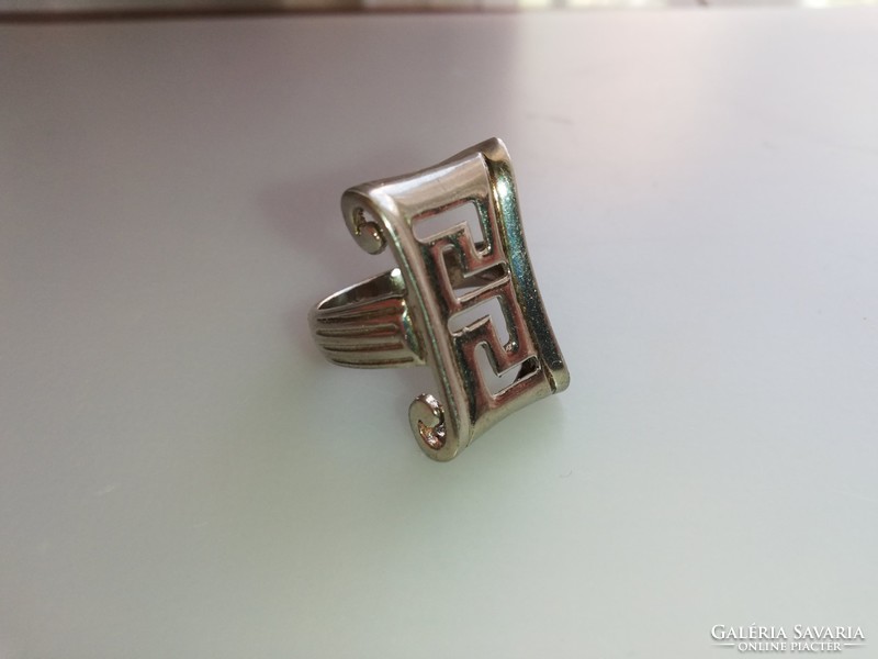Ezüst Görög mintás impozáns, dekoratív gyűrű 925 ös ezüst 
