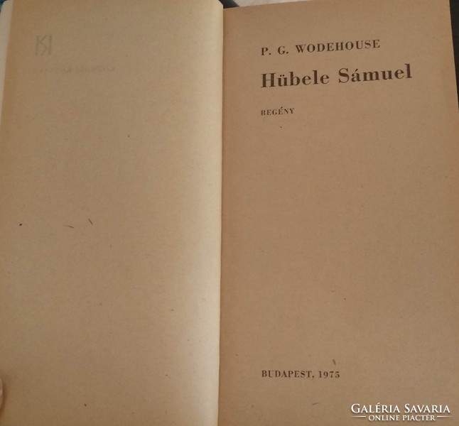 Wodehouse: Hübele Sámuel, ajánljon!