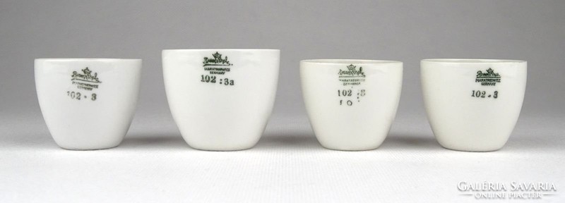 1B272 Régi jelzett gyógyszertári Rosenthal porcelán csésze patika tégely 4 darab