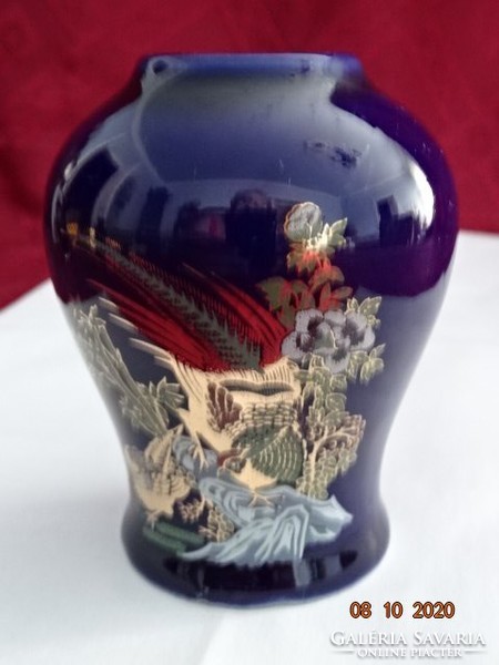 Japanese porcelain vase, cobalt blue, height 7.5 cm. He has!