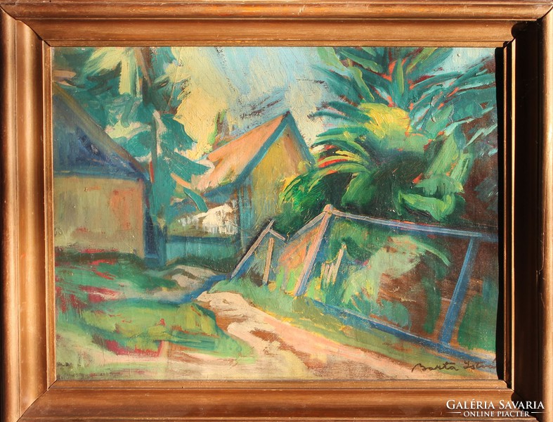 István Barta: still life in the garden of the (artist's) settlement, also for an investment in 1929!