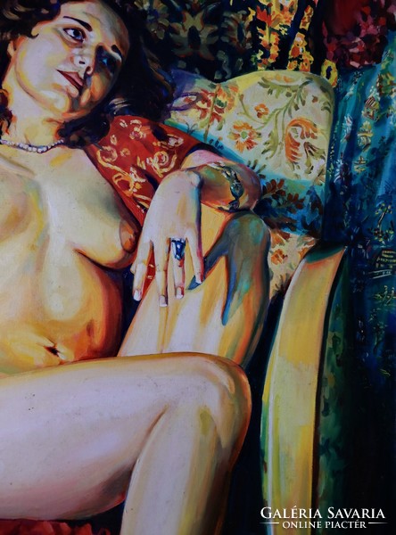 Rita Mátis: betshabe, oil painting