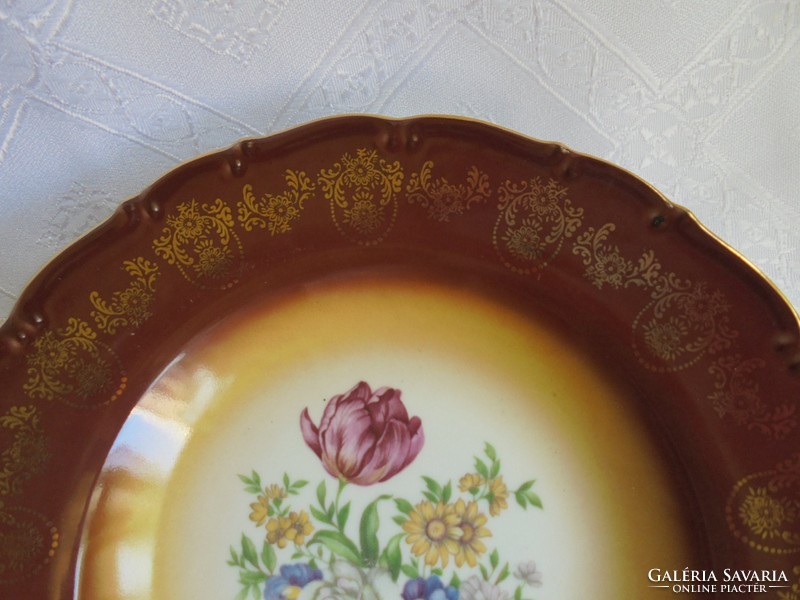 Csehszlovák Altwien porcelán fali tányér