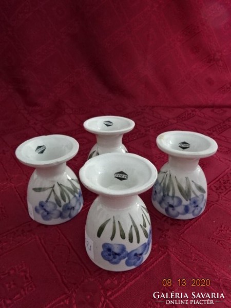 German porcelain egg holder, with a blue flower pattern, height 6.5 cm. He has!