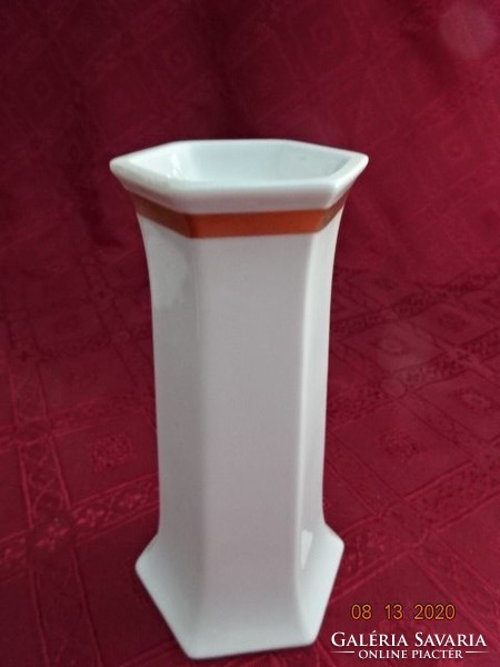 Seltmann Bavaria német porcelán hatszögletű váza, magassága 16 cm. Vanneki!