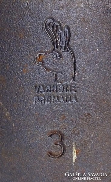 1B398 Antik jelzett Varrone Premana fém kolomp pár 1800-as évek