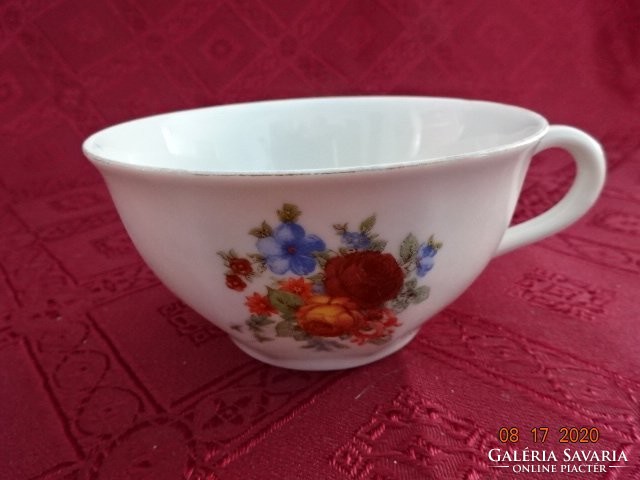 Drasche porcelain, tea cup with flower pattern, top diameter 10 cm. He has! Jokai.