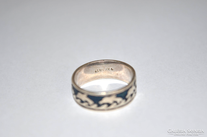 Delfines uniszex ezüst gyűrű