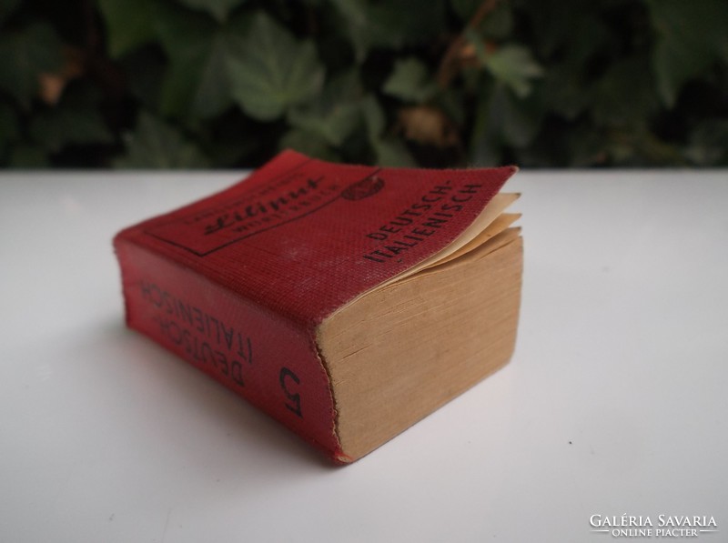 Book - mini - Lilliputian - old - German - Italian dictionary - 5 x 3.5 x 1.8 cm - perfect