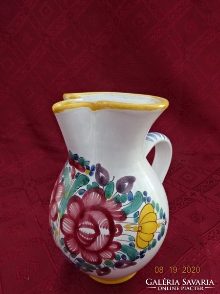 Modra Czechoslovak ceramic jug, hand painted, height 19 cm. He has!