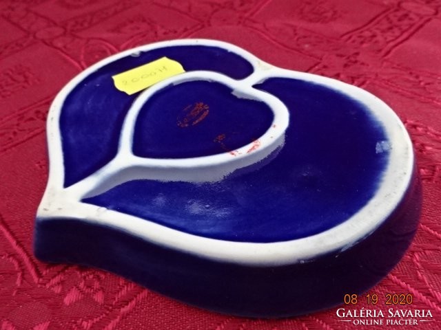 CLUJ porcelán kobalt kék,  szív alakú asztalközép. Vanneki!