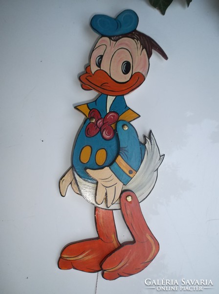 Moving tree - Donald Duck - 32 cm - the work of an Austrian toy maker - can be mounted on the wall - 32 x 14 cm