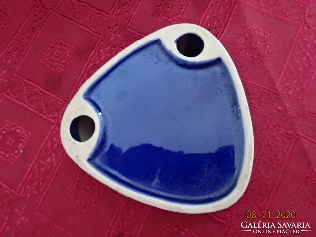 Cobalt blue German porcelain ashtray, max. 0676 With caption. Its diameter is 10 cm. He has!