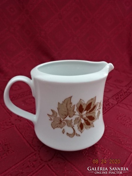 Alföldi porcelain, milk spout with brown leaf pattern. Brand new, never used. He has!
