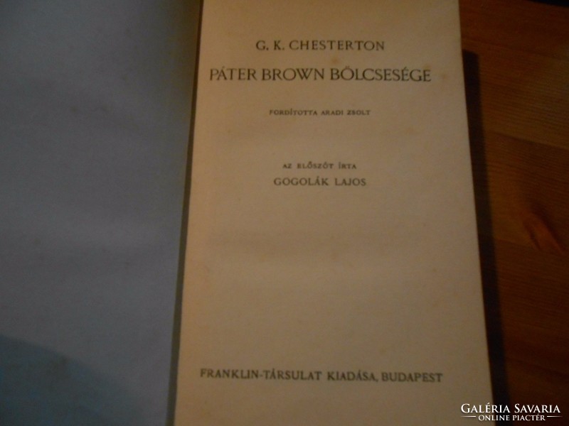 G. K. Chesterton: Páter Brown bölcsessége