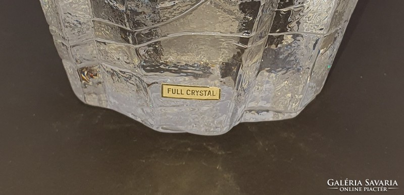 Full crystal vase (christer sjögren lindshammar sweden)