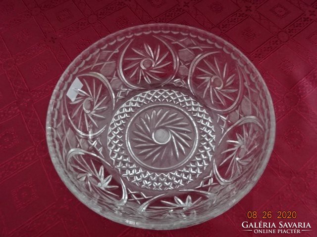 Lip lead crystal glass bowl, top diameter 21.5 cm. He has!