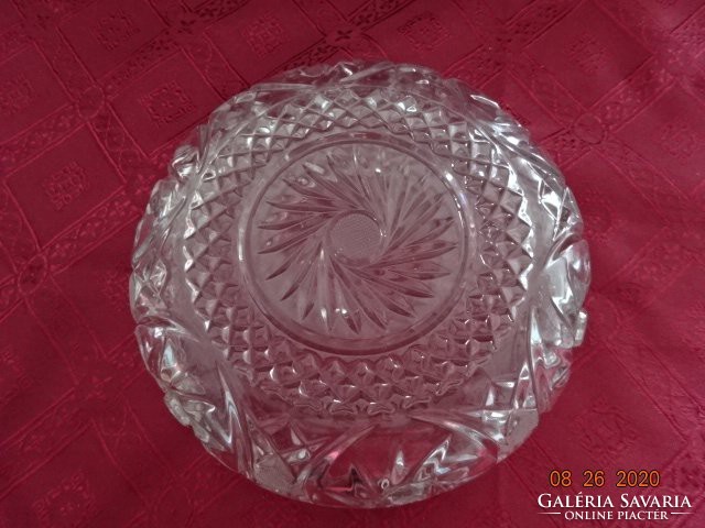 Lip lead crystal glass bowl, top diameter 21.5 cm. He has!