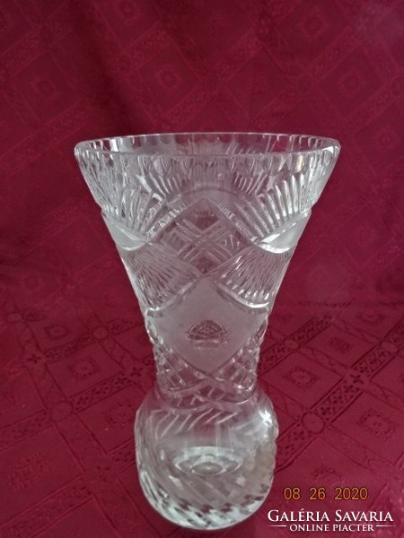 German crystal vase, height 22 cm. Its upper diameter is 11 cm. He has!