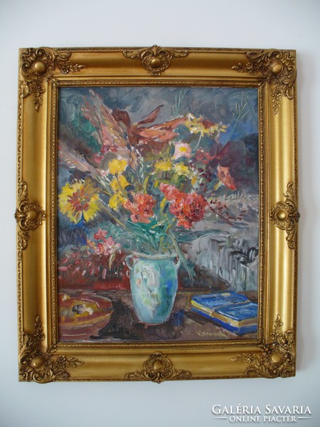 Herman Lipót festmény Virágcsendélet