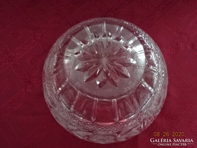 Lead crystal, hand-polished glass bowl, top diameter 21.5 cm. He has!
