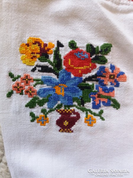 Embroidered folk costume - Csango - children's shirt