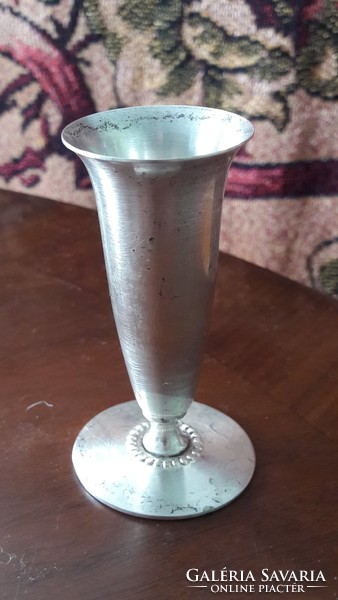 Small silver-plated vase, toothpick holder