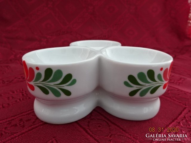 Hollóháza porcelain spice holder, national color with a folk motif. He has!