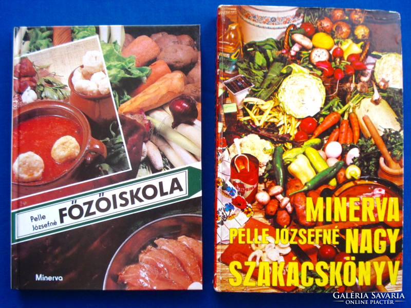 Pelle Józsefné - Főzőiskola / Nagy szakácskönyv (Minerva 1982 és 1976)