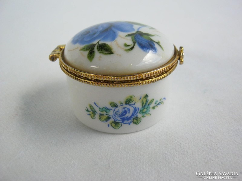 Blue rose mini porcelain box gift box