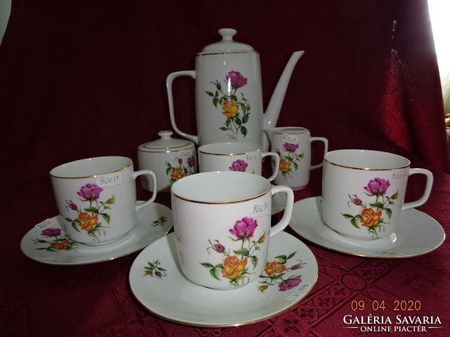 Czechoslovak porcelain, four-person tea set. Rose pattern. He has!